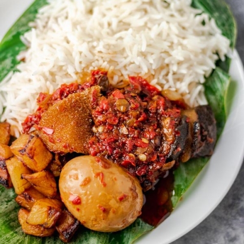 RICE: OFADA RICE WITH SAUCE