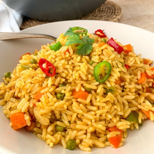 RICE: FRIED RICE WITH BEEF & COLESLAW