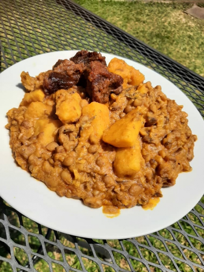 YAM AND BEANS PORRIDGE